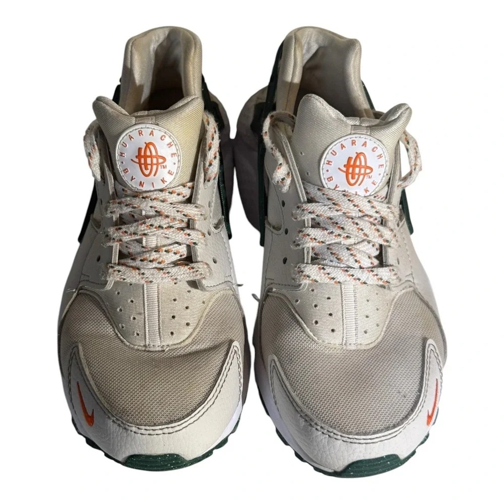 Nike Air Huarache Run Kids Size 6Y White Green Orange DX3065-100